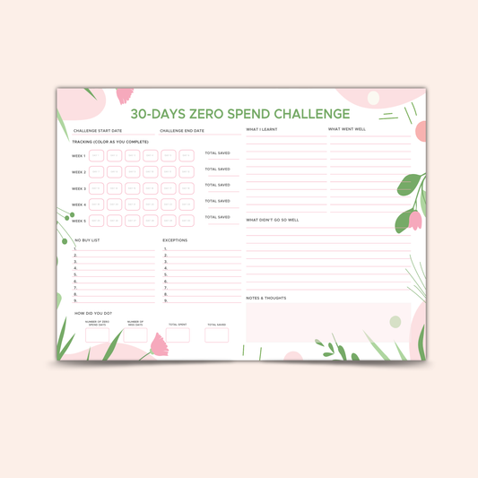 30 Days Zero Spend Challenge