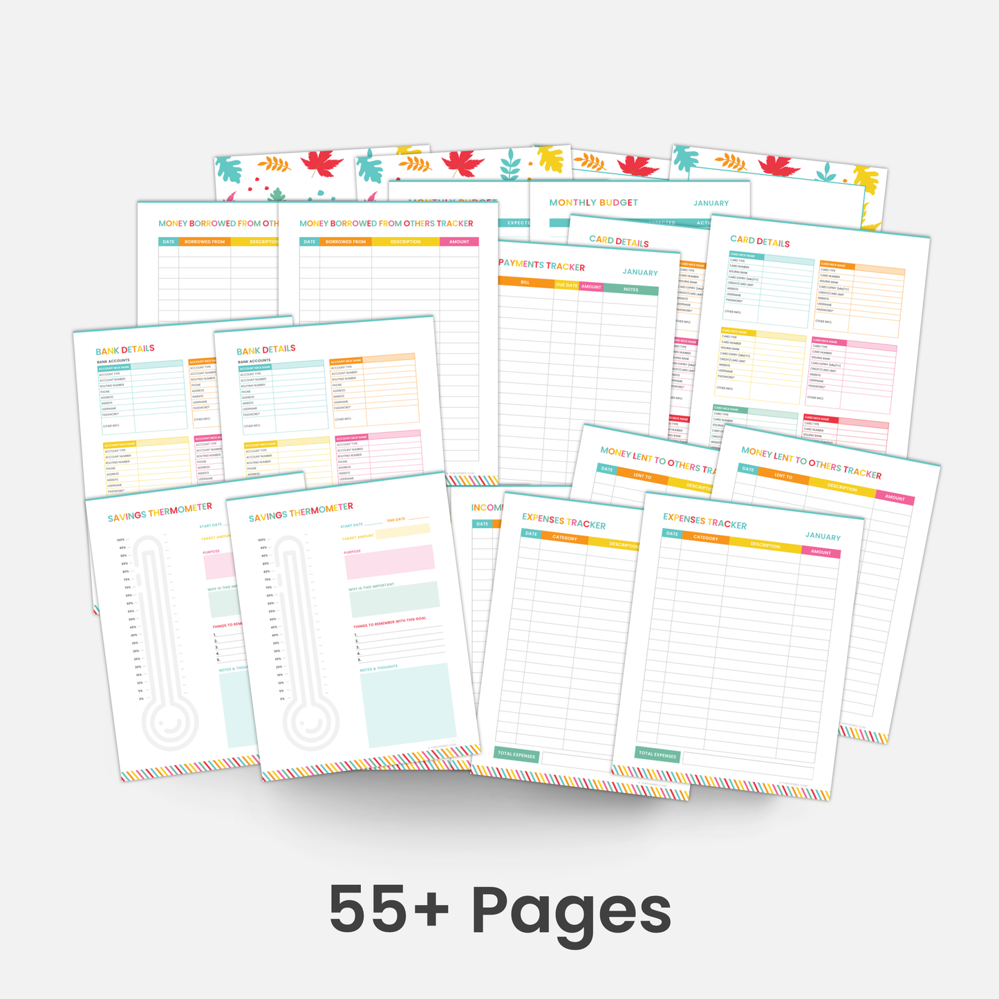 Financial Planner Binder {55+ Pages}
