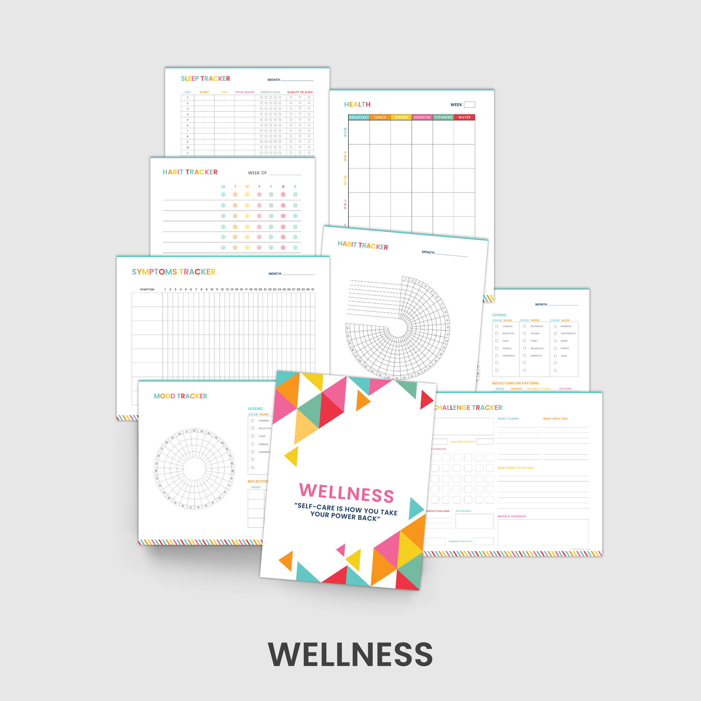 Fitness and Wellness Binder {60+ Pages}